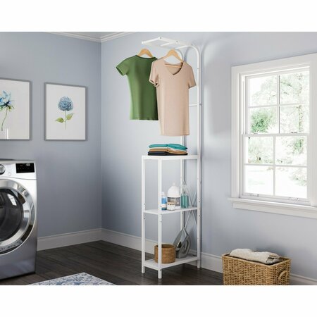 SAUDER North Avenue Laundry Storage Stand Wh 3a , Narrow design fits well into compact spaces 430299